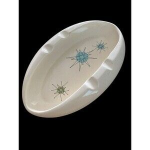 Franciscan Atomic Starburst Ashtray Spoon Rest Soap Dish Candy 1954 MCM